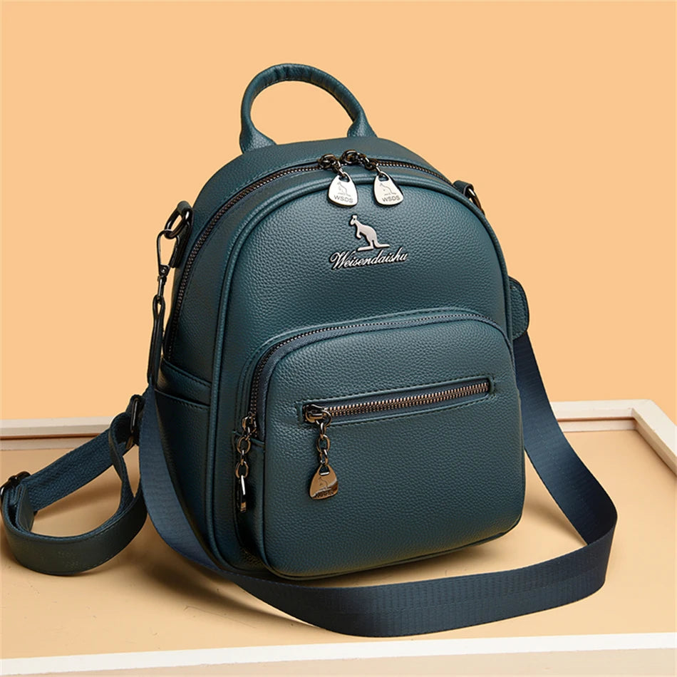 Sac à dos de voyage polyvalent en cuir