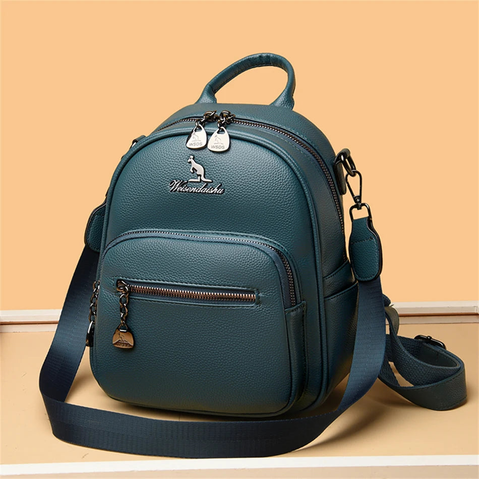 Sac à dos de voyage polyvalent en cuir