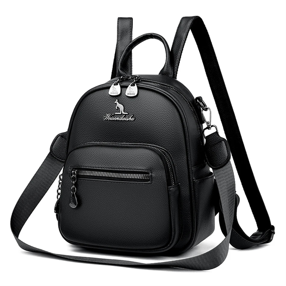 Sac à dos de voyage polyvalent en cuir