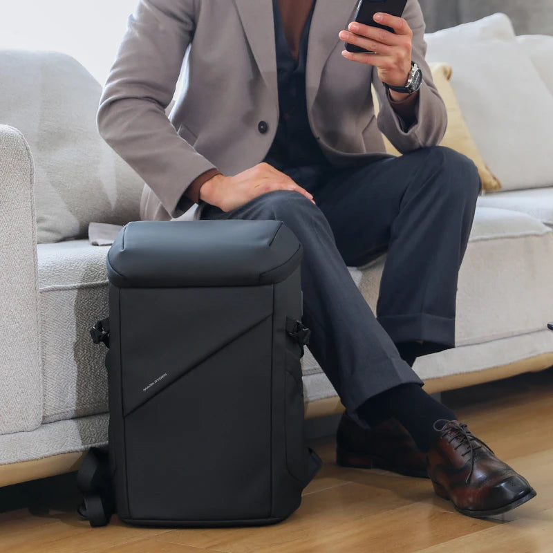 Men's 17inch Business Laptop Backpack Multifunctional Waterproof Travel Bag 360 Protection