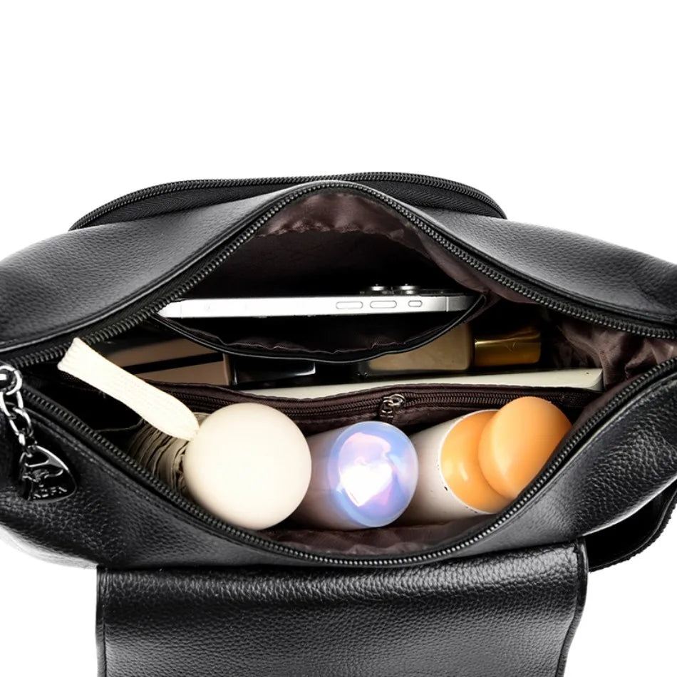 Sac à main en cuir à rabat, style urbain